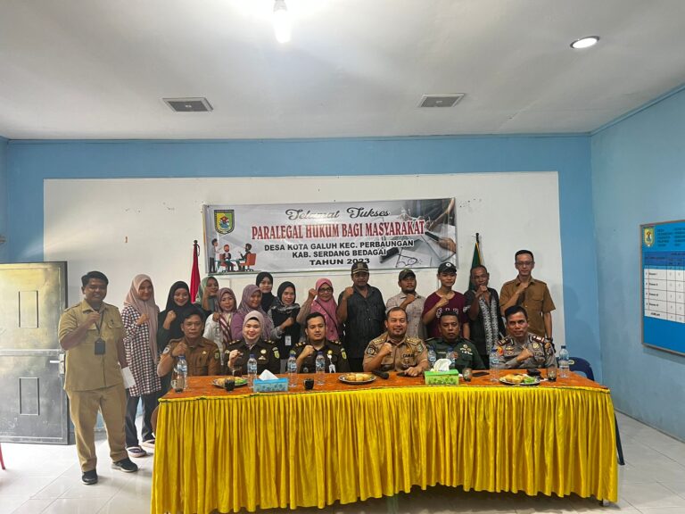 Narasumber dalam  Sosialisasi Paralegal Hukum Bagi Masyarakat di Desa Kota Galuh Kec. Perbaungan Kab.Serdang Bedagai